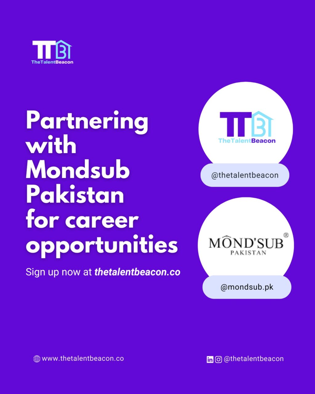 Instagram post from thetalentbeacon. This post is in position 1.