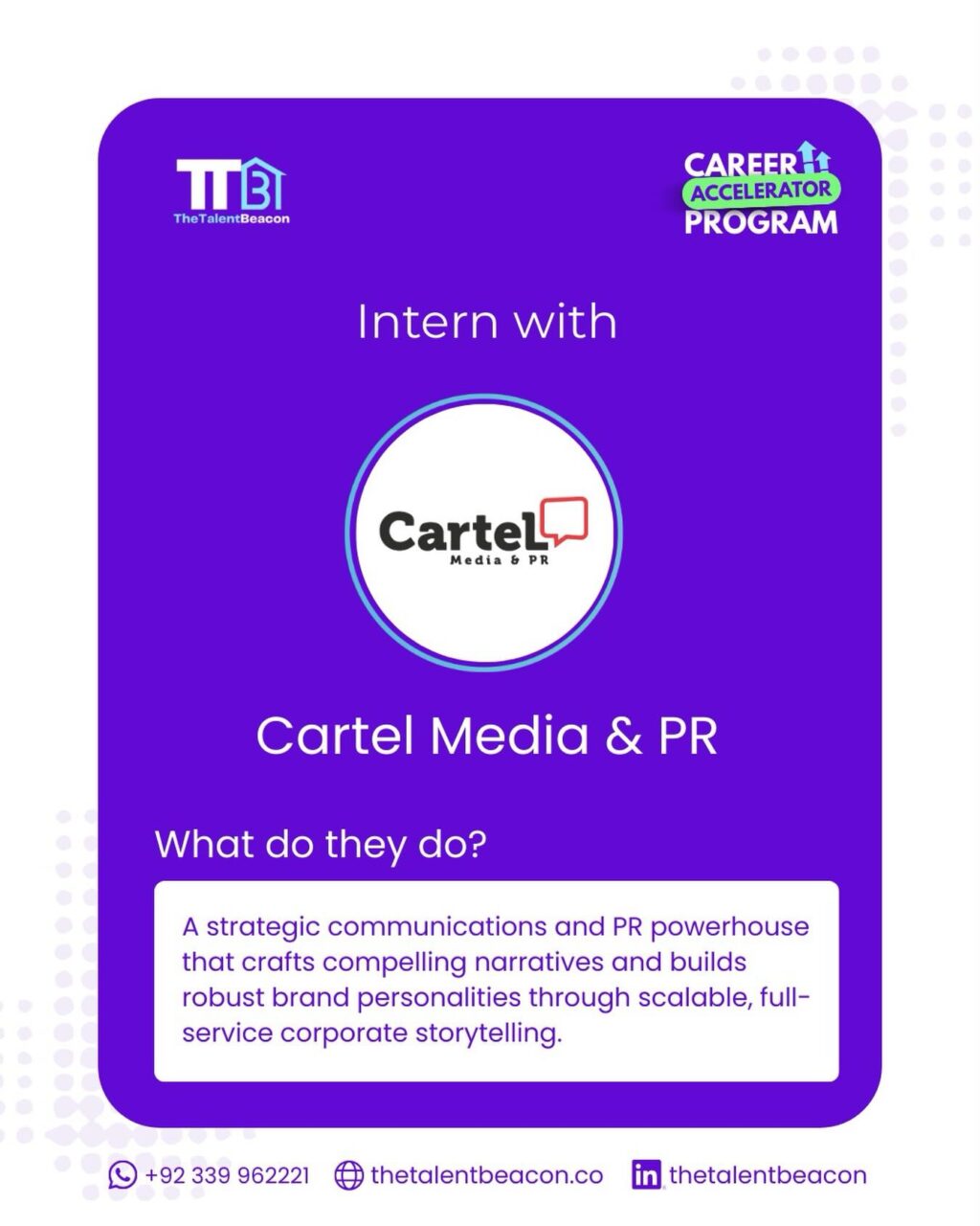 Instagram post from thetalentbeacon. This post is in position 4.