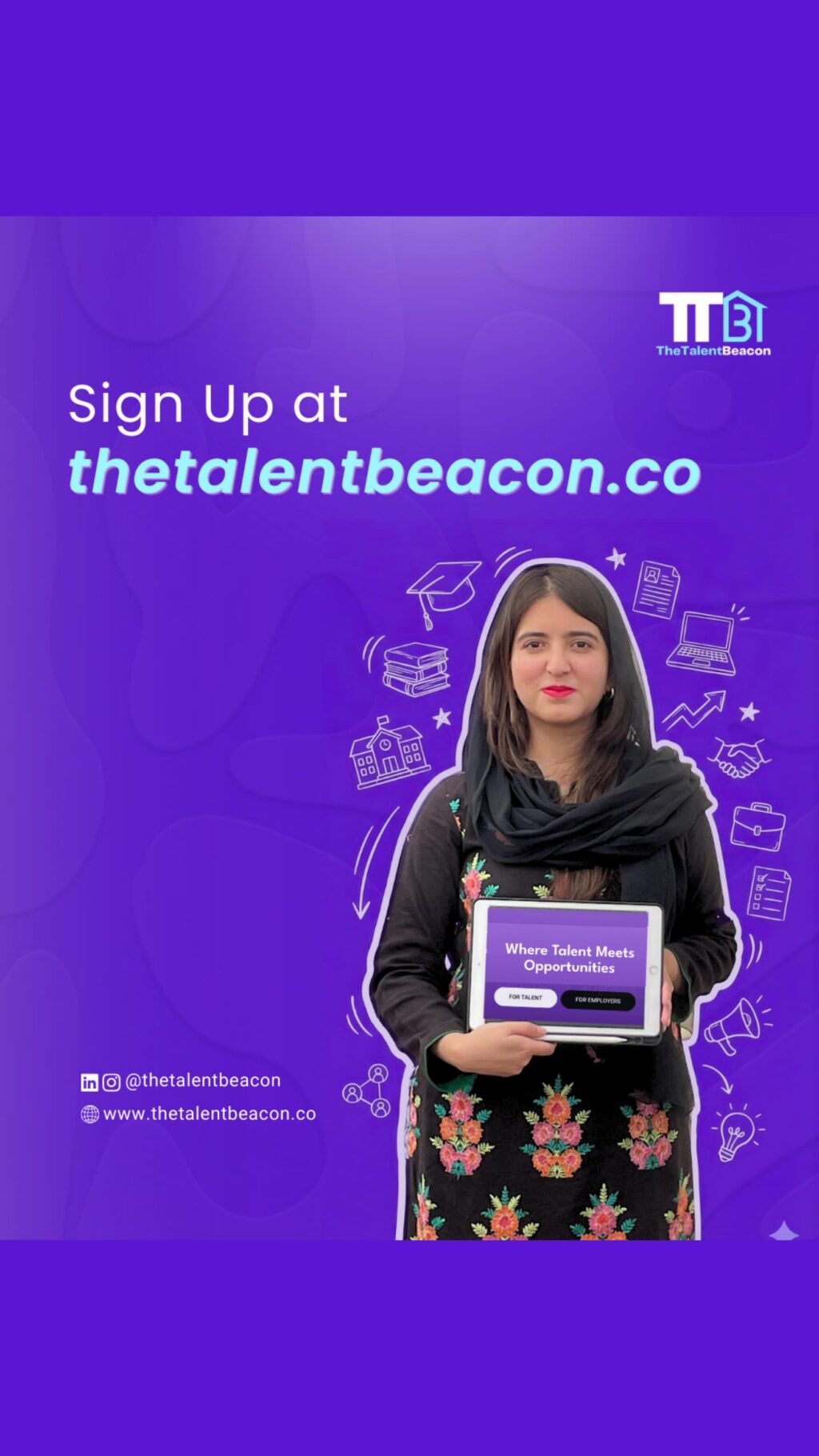 Instagram post from thetalentbeacon. This post is in position 0.