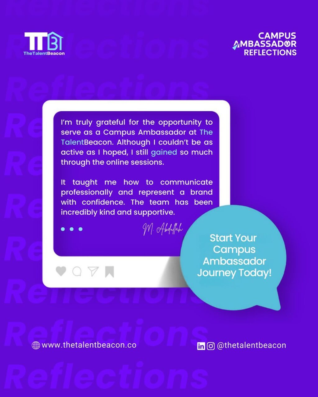 Instagram post from thetalentbeacon. This post is in position 4.